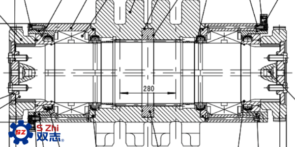 SGZ1000/2000<i style='color:red'>刮板输送机链轮</i>组件介绍-世纪注册机械设备